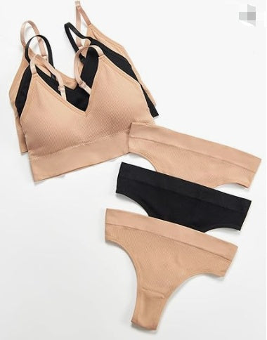 Small Chest Push-up Thin Without Steel Ring Plus Size Sports Bra Set